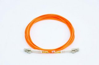 FIB Fiber Optic Patch Cable, LC PC to LC PC, 10 meters, 1.6mm Duplex MM ClearCurveOM2 Fiber