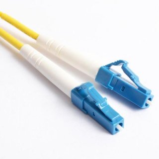 FIB Fiber Optic Patch Cable, LC to LC UPC-UPC, 1 meter, 1.6mm Simplex SM SMF-28 Ultra Fiber