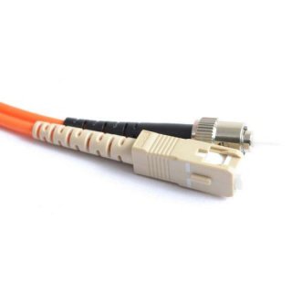 FIB Fiber Optic Patch Cable, ST PC to SC PC, 1 meter, 3mm Simplex MM Infinicor 300 Fiber