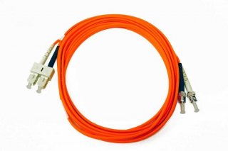 FIB Fiber Optic Patch Cable, ST PC to SC PC, 2 meters, 3mm Duplex MM Infinicor 300 Fiber