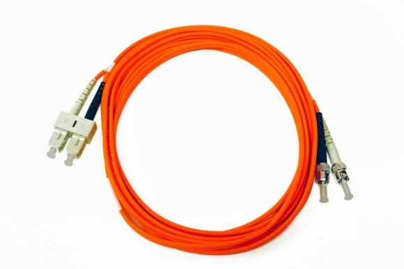 FIB Fiber Optic Patch Cable, ST PC to SC PC, 3 meters, 3mm Duplex MM Infinicor 300 Fiber