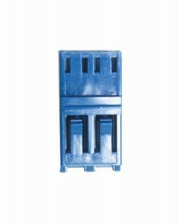 FIB LC Adapter Duplex Blue Singlemode - No Flange, Style 5, Square