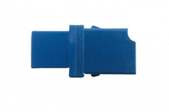 FIB LC Simplex Blue Singlemode Adapter - No Flange, Style 5  FIB LC Simplex Blue Singlemode Adapter - No Flange, Style 5