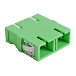 FIB SC APC Adapter Duplex Green Singlemode - No Flange, Style 5