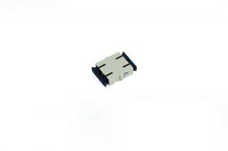 FIB SC Duplex MM Adapter, Phosphorous Bronze, Beige, No Flange