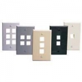 QuickPort 2 Port Standard Modular Furniture Face Plate Black