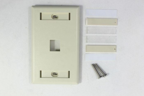 SIGNAMAX Keystone Faceplate 1 Port Single Gang with Labeling Windows  SIGNAMAX Keystone Faceplate 1 Port Single Gang with Labeling Windows