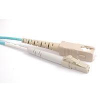 FIB Fiber Optic Patch Cable, LC PC to SC PC, 2 meters, 1.6mm Simplex MM ClearCurveOM3 Fiber