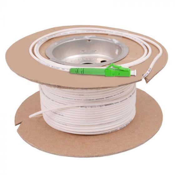 MDU White Drop Fiber Patch Cord LC/APC-LC/APC-153 meters (500 feet)  MDU White Drop Fiber Patch Cord LC/APC-LC/APC-153 meters (500 feet)
