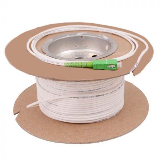 MDU White Drop Fiber Patch Cord SC/APC-SC/APC 92 meters (300 feet)  MDU White Drop Fiber Patch Cord SC/APC-SC/APC 92 meters (300 feet)