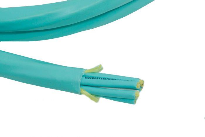 TLC 72 Fiber, 50/125um ClearCurve OM3, Distribution Fiber Optic Cable, Plenum, Aqua