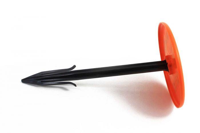 7" Buried Fiber Optic Cable Soil Marker Disk with 13" Plastic Stake