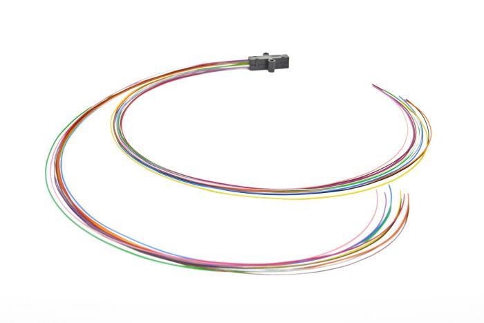 FIB 900um 24 Fiber Color Coded Fan Out Kit 25" Tubing