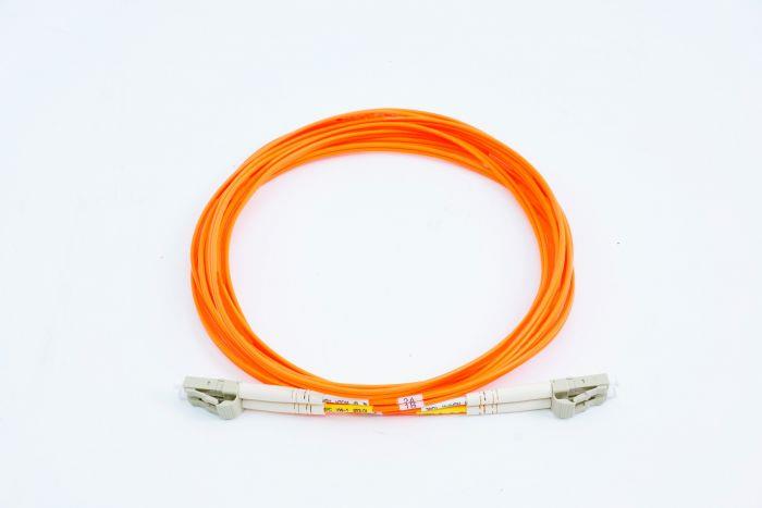 FIB Fiber Optic Patch Cable, LC PC to LC PC, 1 meter, 1.6mm Duplex MM Infinicor 300 Fiber