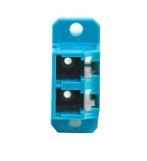 FIB LC 10Gig Adapter Duplex Aqua Multimode - with Flange, Style 3, SC Footprint