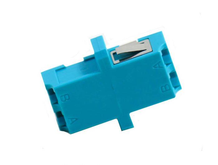 FIB LC 10Gig Adapter Duplex Aqua Multimode - with Flange, Style 3, SC Footprint
