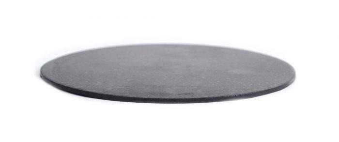 FIB Polishing Pad 90 Durometer Rubber Circular 5" Black