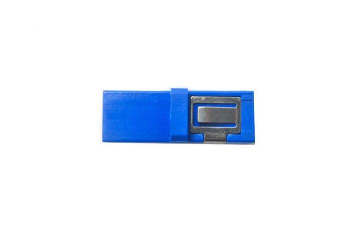 FIB SC Adapter Simplex Blue Singlemode or Multimode - with Flange, Style 3