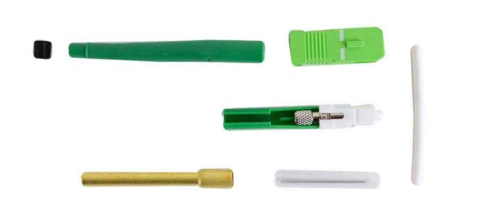 FIB Splice-On Connector LC Singlemode Armordillo OM4 3mm / 2mm / 1.6mm Green 100 Pack