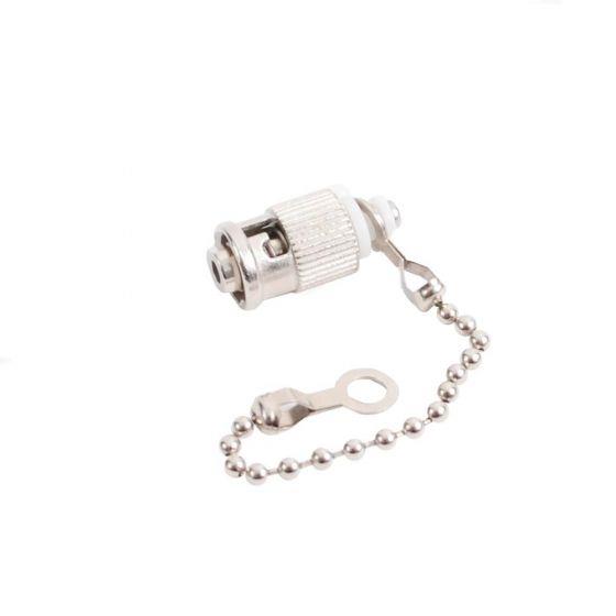FIB Connector Dust Cap & Chain ST Metal  FIB Connector Dust Cap & Chain ST Metal