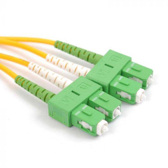 FIB Fiber Optic Patch Cable, SC APC to SC APC, 2 meters, 3mm Duplex SM SMF-28 Ultra Fiber