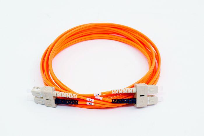 FIB Fiber Optic Patch Cable, SC PC to SC PC, 3 meters, 3mm Duplex MM Infinicor 300 Fiber