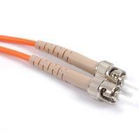 FIB Fiber Optic Patch Cable, ST PC to ST PC, 2 meters, 3mm Simplex MM ClearCurveOM2 Fiber