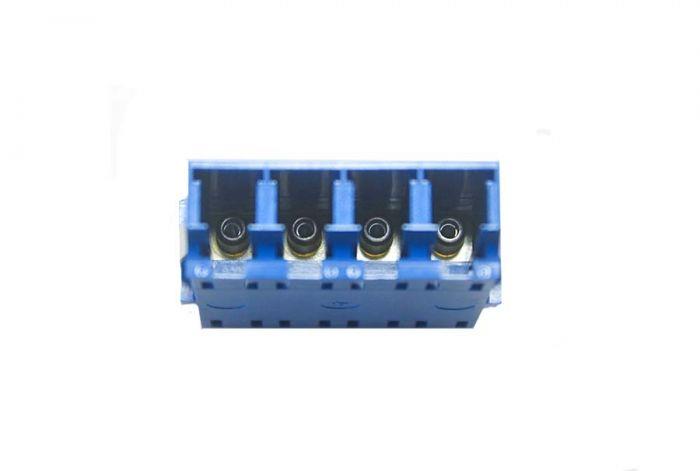 FIB LC Adapter Quad Blue Singlemode - No Flange, Style 5, SC Duplex Footprint