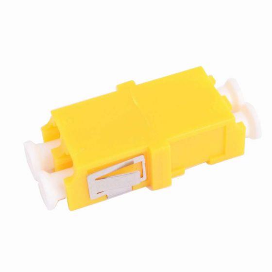 FIB LC Duplex Adapter Ceramic Flangeless -Yellow  FIB LC Duplex Adapter Ceramic Flangeless -Yellow