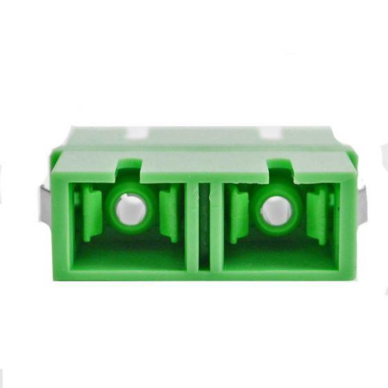 FIB SC APC Adapter Duplex Green Singlemode - No Flange, Style 5