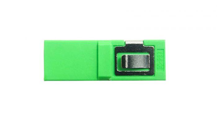 FIB SC APC Adapter Simplex Green Singlemode - No Flange, Style 5